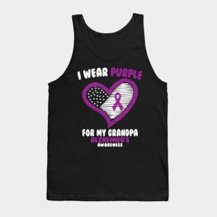 Alzheimers Awareness - I Wear Purple For My Grandpa Tank Top